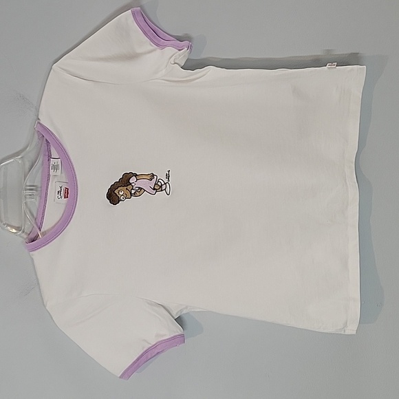 Levi's x The Simpsons janey bue ringer t-shirt in white - Picture 1 of 9